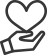 손 위에 하트를 올려놓은 아이콘