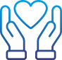 손위에 하트 모양 아이콘